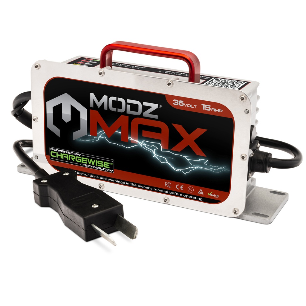 [G1-9001] MODZ MAX36 15 Amp Charger for 36 Volt Golf Carts with Crowfoot Plug