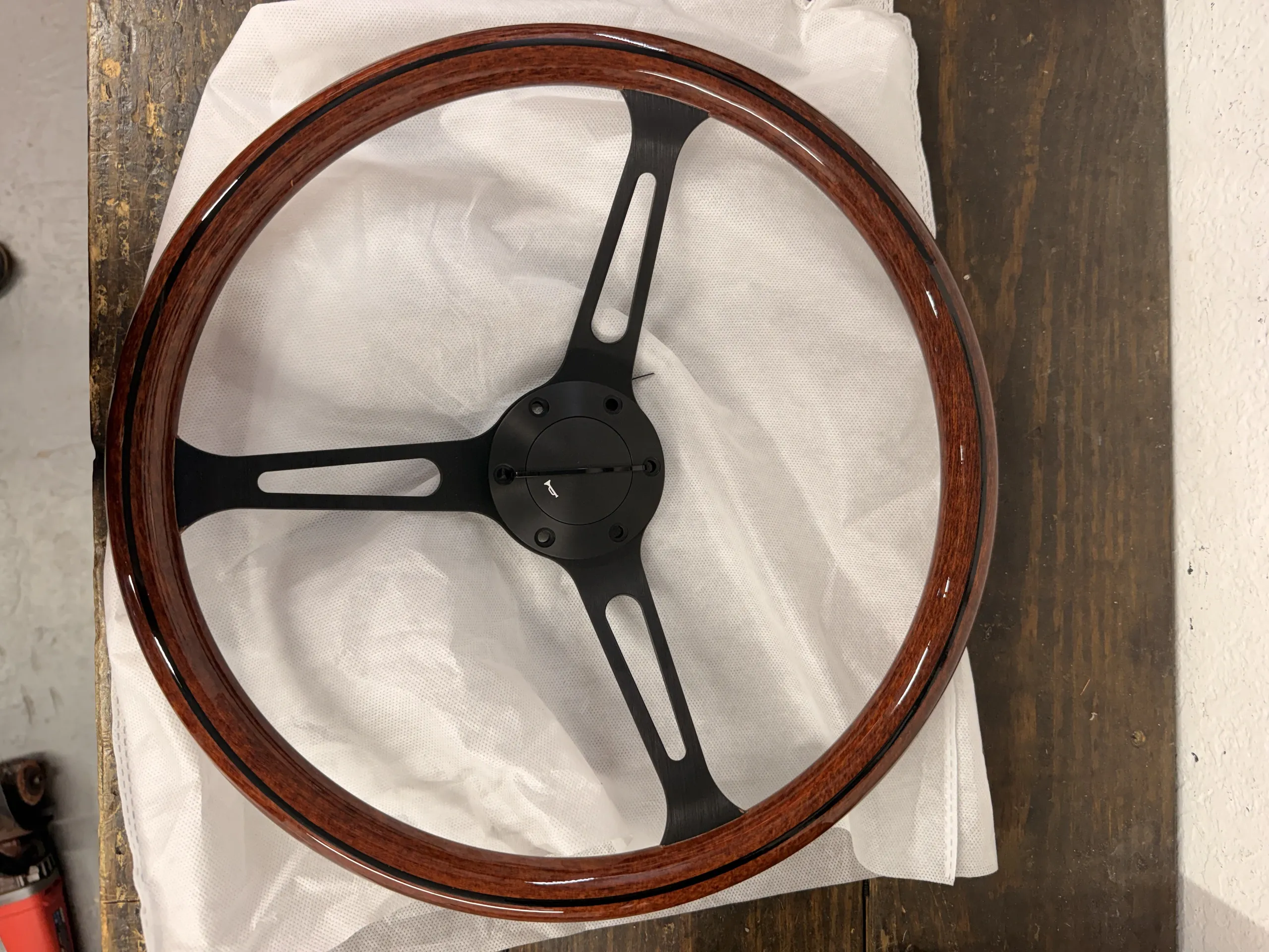 Wood Steering Wheel (Satin Black)