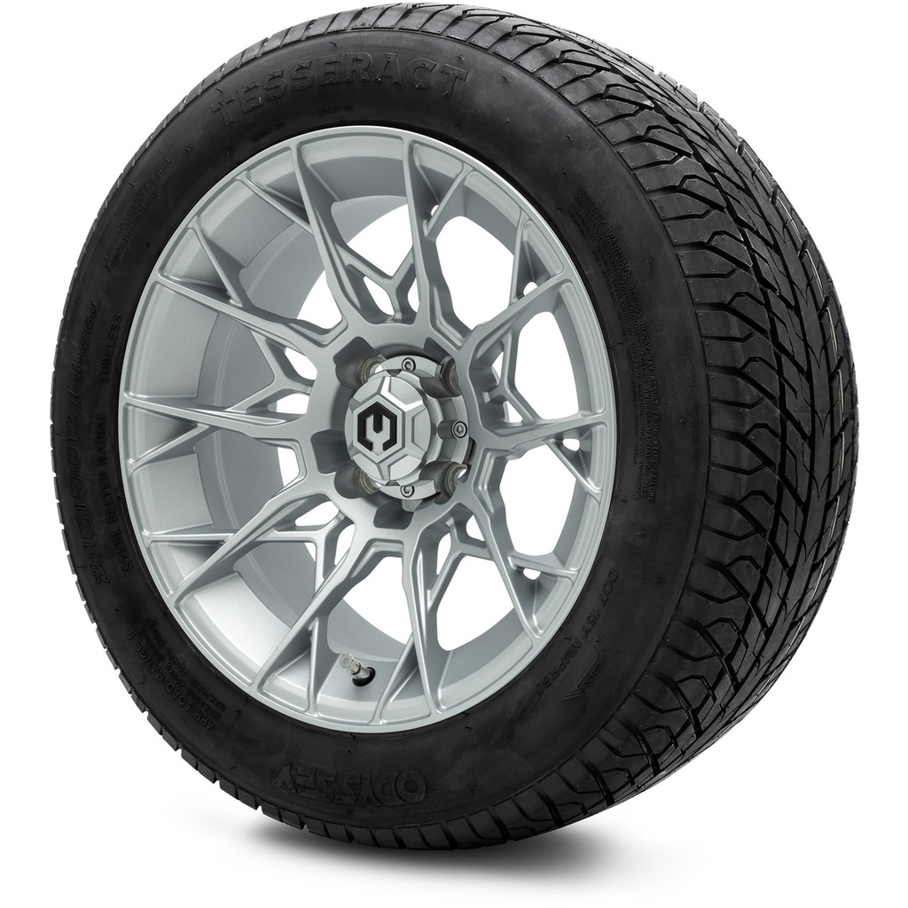 MODZ 14" Chaos Silver Wheels Street Tires Combo