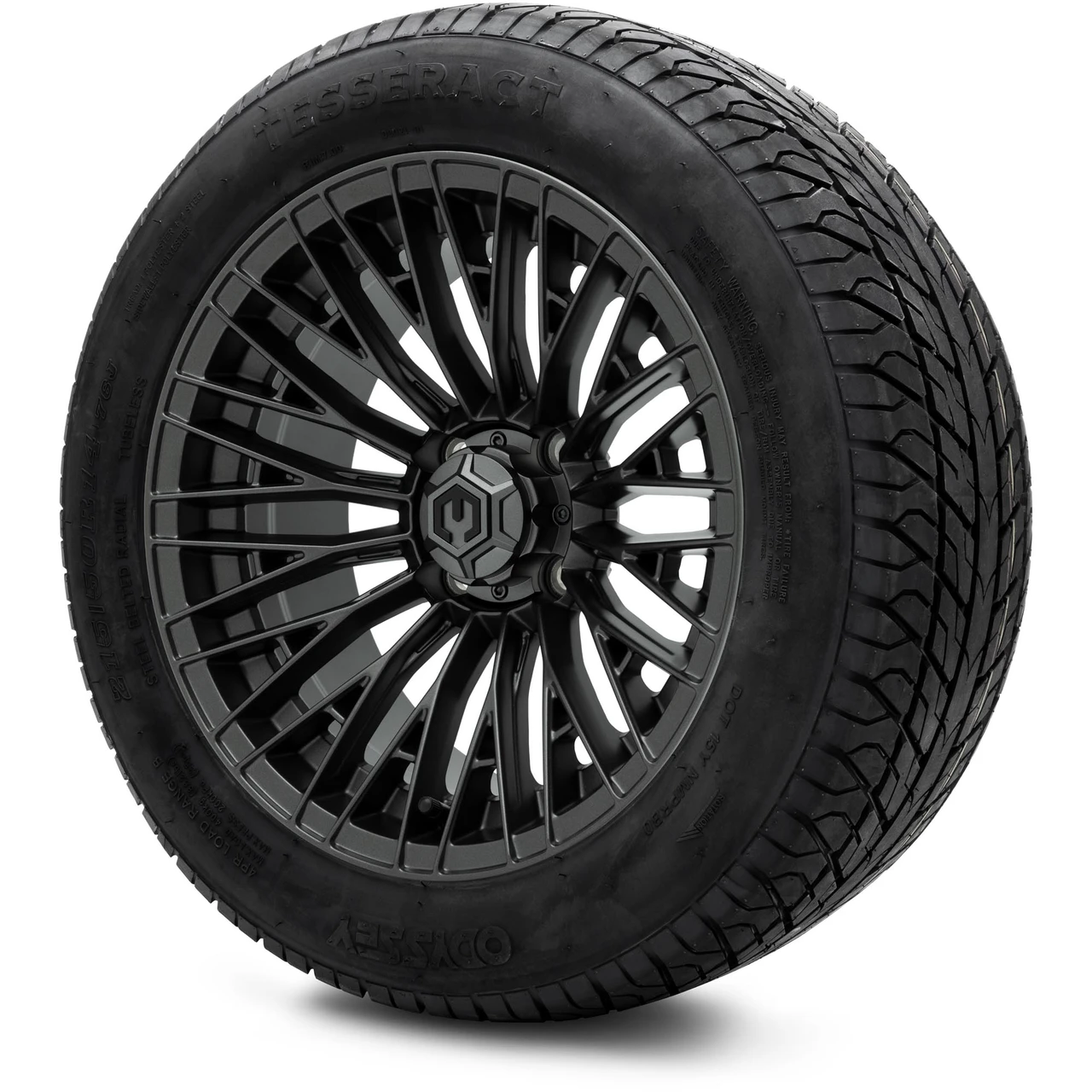 MODZ 14" Reaper Titanium Gunmetal Wheels & 215/50-14 Street Tires Combo