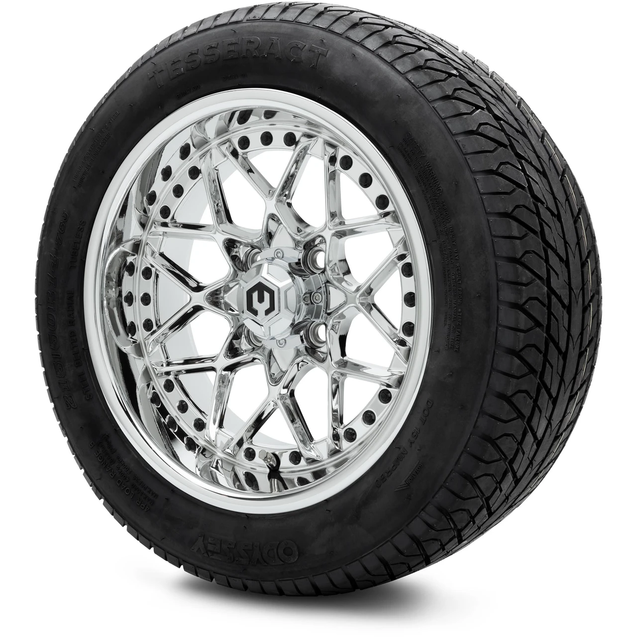 MODZ 14" Formula Chrome Wheels & 215/50-14 Street Tires Combo