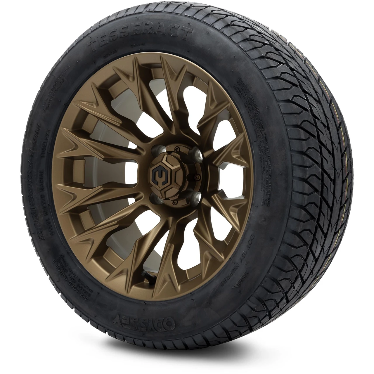 MODZ 14" Falcon Matte Bronze Wheels & 215/50-14 Street Tires Combo
