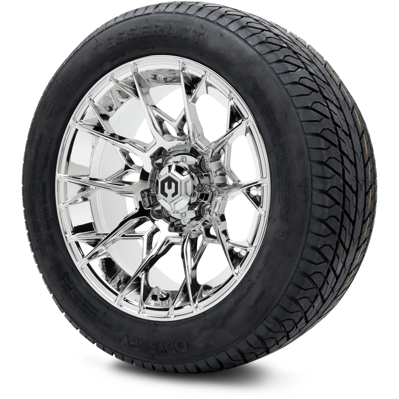 MODZ 14" Chaos Chrome Wheels & 215/50-14 Street Tires Combo