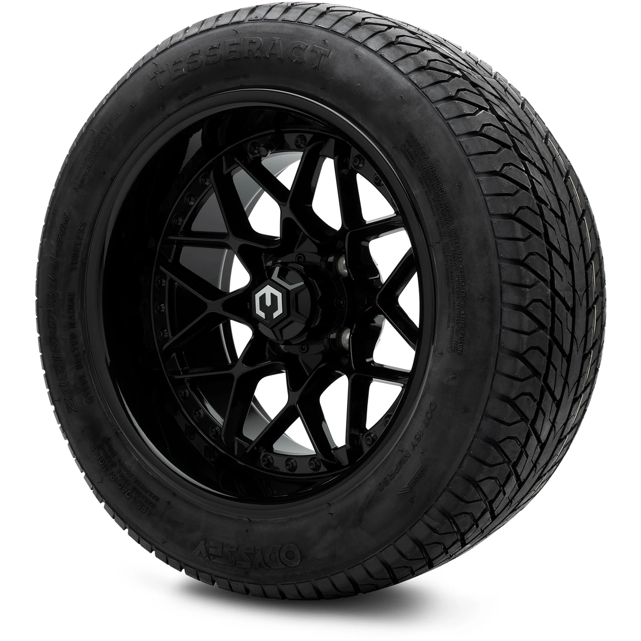 MODZ 14" Formula Glossy Black Wheels & 215/50-14 Street Tires Combo