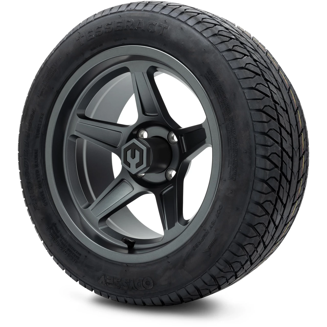 MODZ 14" Drift Gunmetal Wheels & 215/50-14 Street Tires Combo