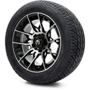 MODZ 14" Chaos Machined Black Wheels & 215/50-14 Street Tires Combo