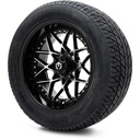 MODZ 14" Formula Machined Black Wheels & 215/50-14 Street Tires Combo