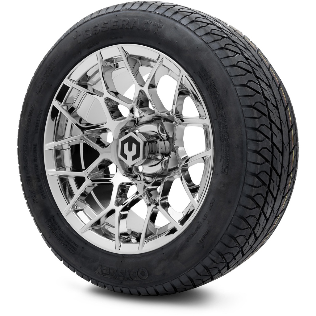 MODZ 14" Blitz Chrome Wheels & 215/50-14 Street Tires Combo