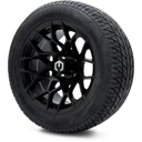 MODZ 14" Blitz Matte Black Wheels & 215/50-14 Street Tires Combo