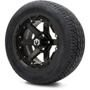 MODZ 14" Gladiator Matte Black Wheels & 215/50-14 Street Tires Combo