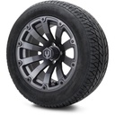 MODZ 14" Bomber Matte Gunmetal Wheels & 215/50-14 Street Tires Combo